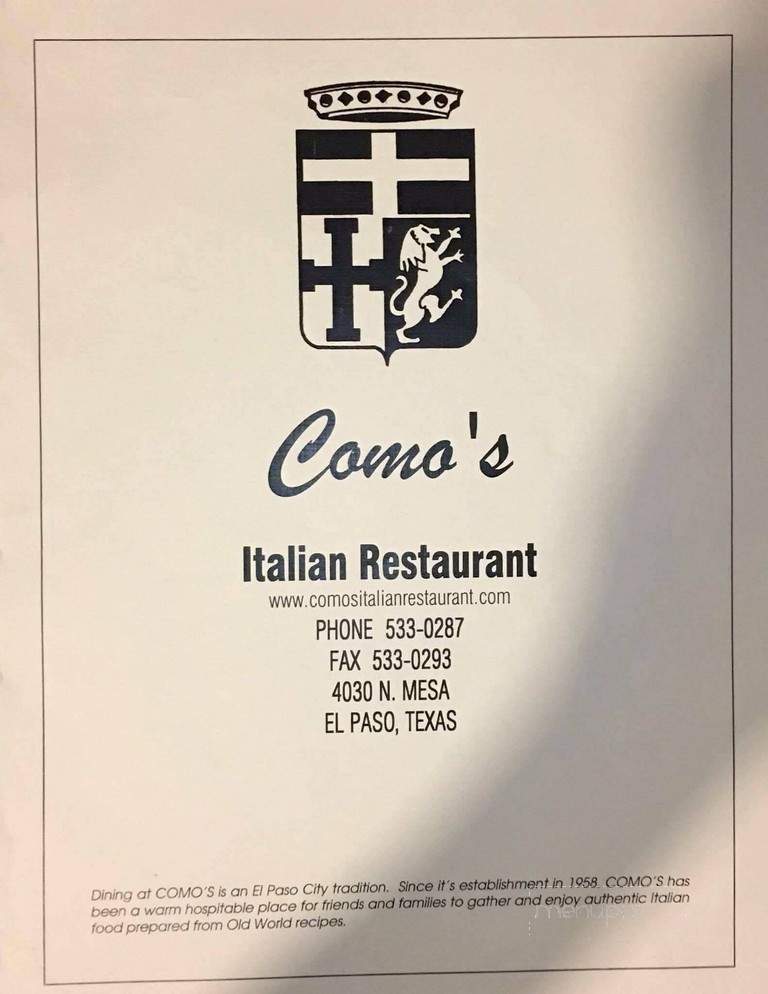Como's No 1 Italian Restaurant - El Paso, TX