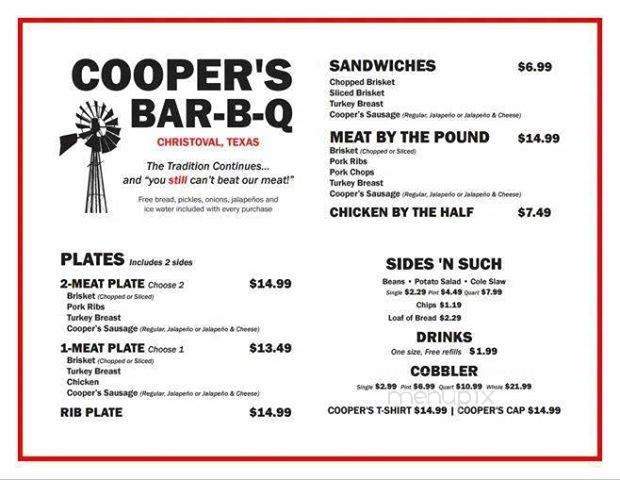 Coopers Bar B Que Restaurant - Llano, TX