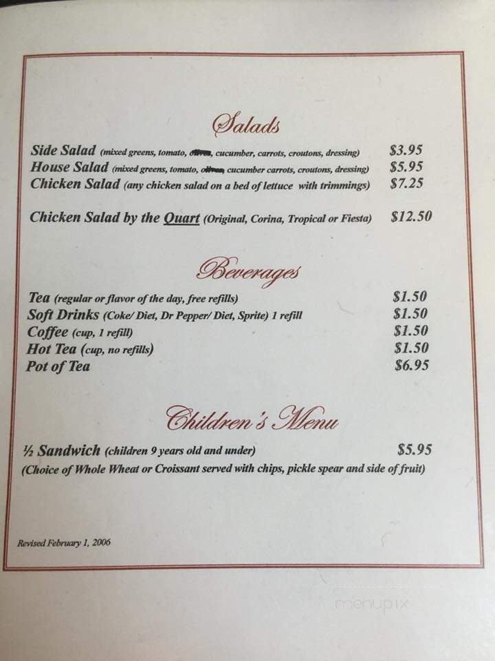 Corina's Tea Room - Edinburg, TX menu_pic
