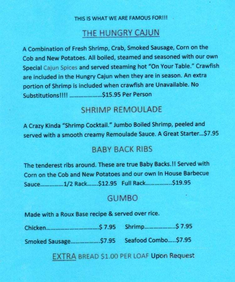 Crazy Cajun Seafood Restaurant - Port Aransas, TX