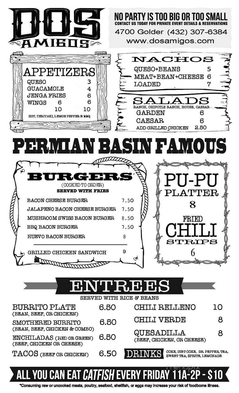 Dos Amigos Restaurant - Odessa, TX menu_pic