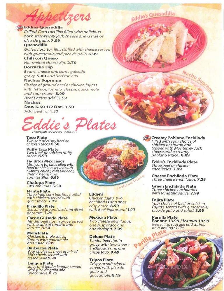 Eddies Restaurant & Bak - Corpus Christi, TX menu_pic