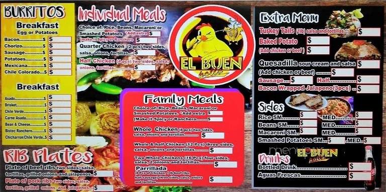 El Buen Pollo - Midland, TX menu_pic