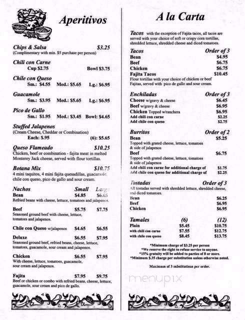 El Burrito Mexican Restaurant - Livingston, TX menu_pic