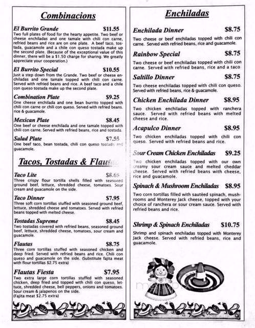 El Burrito Mexican Restaurant - Livingston, TX menu_pic