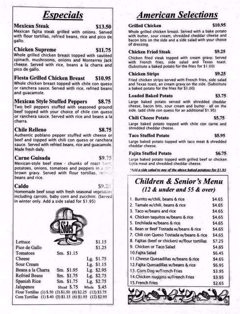 El Burrito Mexican Restaurant - Livingston, TX menu_pic