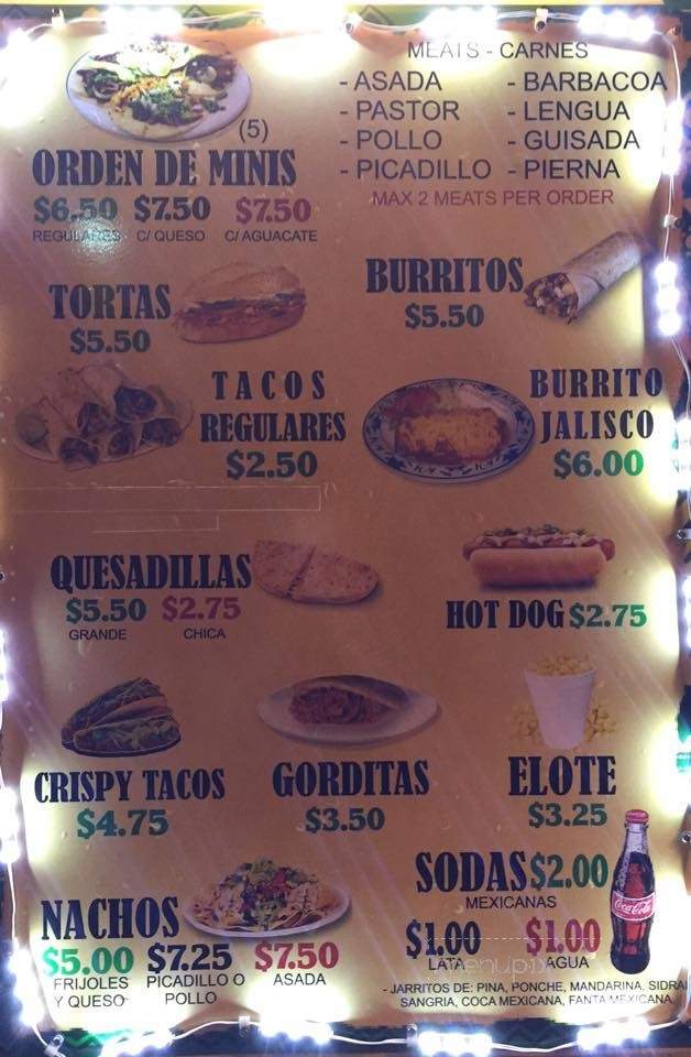 El Gallito De Jalisco - San Antonio, TX menu_pic