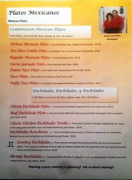 El Restaurante Azteca - Hondo, TX menu_pic