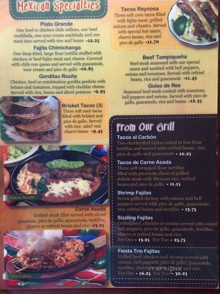 Fiesta Grill - Corsicana, TX menu_pic