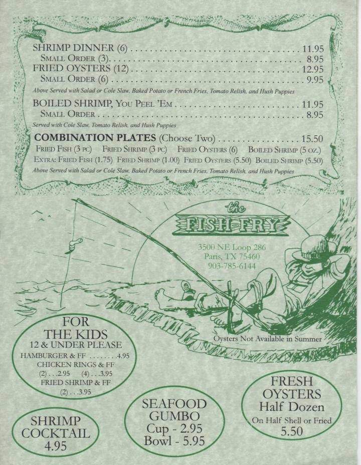 Fish Fry - Paris, TX menu_pic