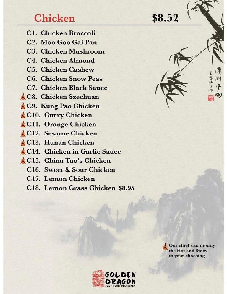 Golden Dragon Restaurant - Uvalde, TX menu_pic