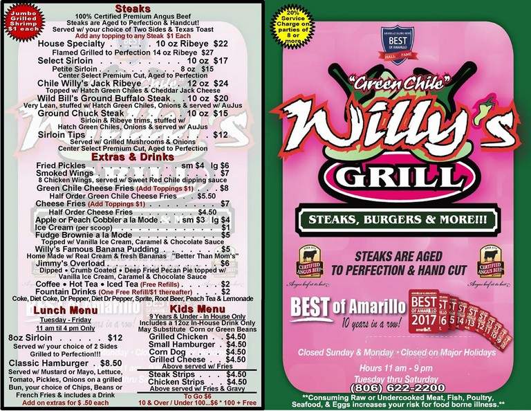 Green Chilie Willys Grill - Amarillo, TX