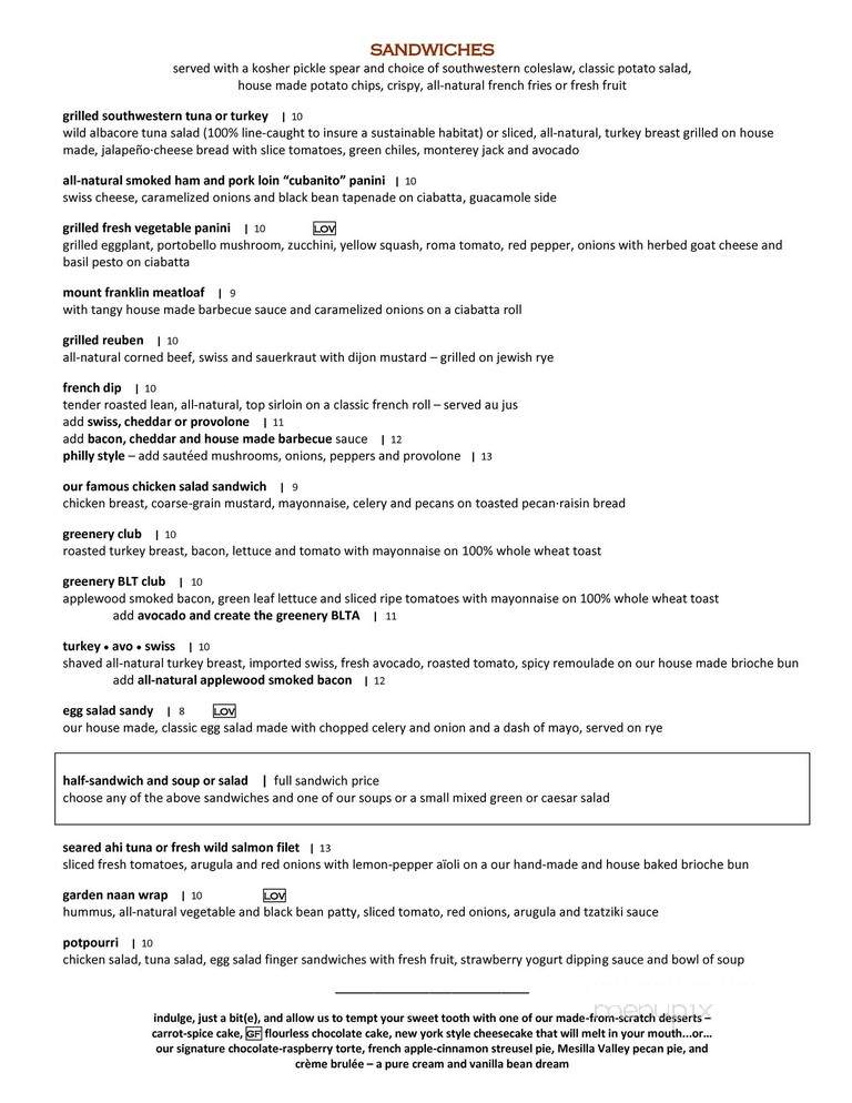 Greenery Restaurant & Market - El Paso, TX menu_pic