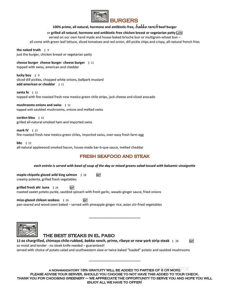 Greenery Restaurant & Market - El Paso, TX menu_pic
