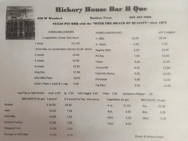 Hickory House Bar B-Q - Denison, TX