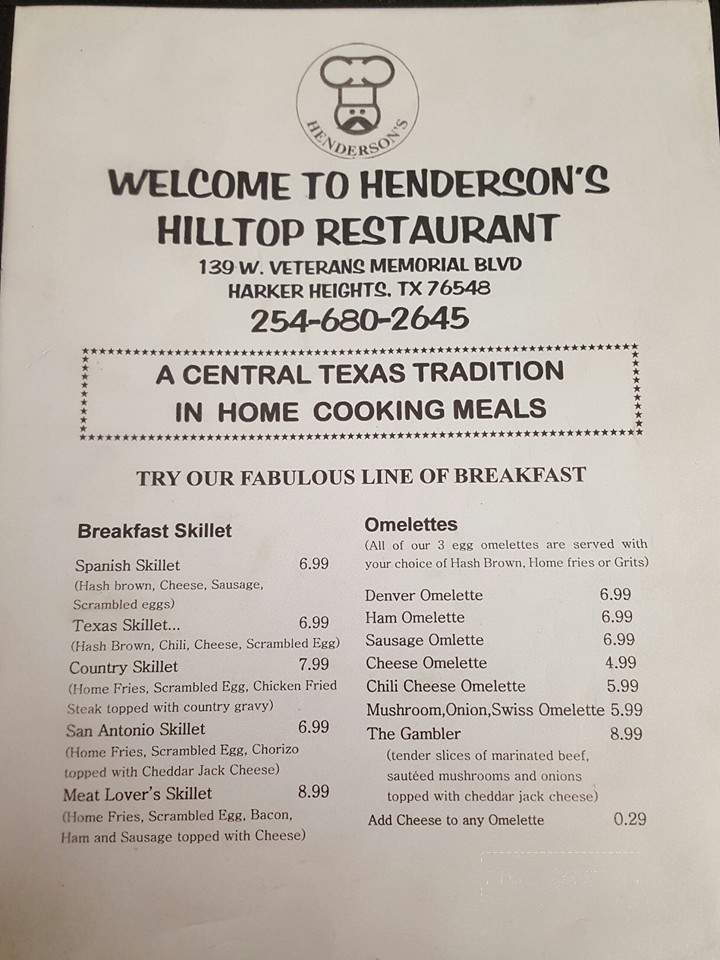 Hilltop Restaurant - Harker Heights, TX