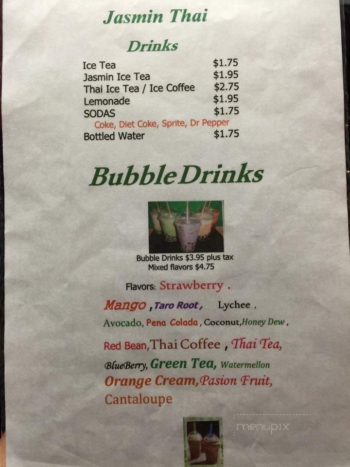 Jasmine Thai Restaurant - San Antonio, TX menu_pic