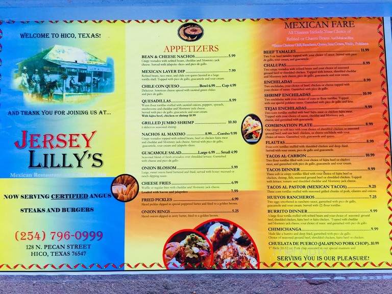 Jersey Lilly's After Dark - Hico, TX menu_pic