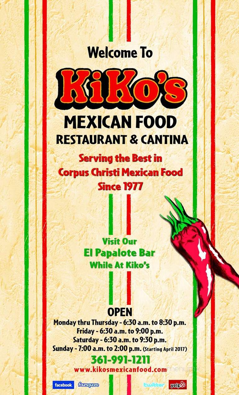 Kiko's Mexican Food Restaurant - Corpus Christi, TX