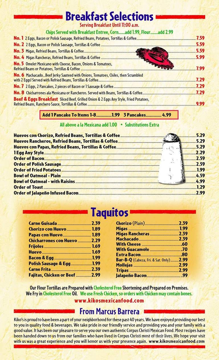 Kiko's Mexican Food Restaurant - Corpus Christi, TX