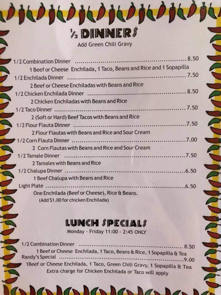 La Espanola - Dalhart, TX menu_pic