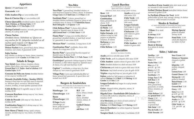 La Esperanza Restaurant - Odessa, TX menu_pic