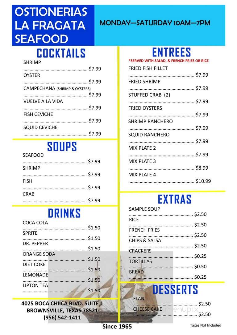 La Fragata Oyster Restaurant - Brownsville, TX
