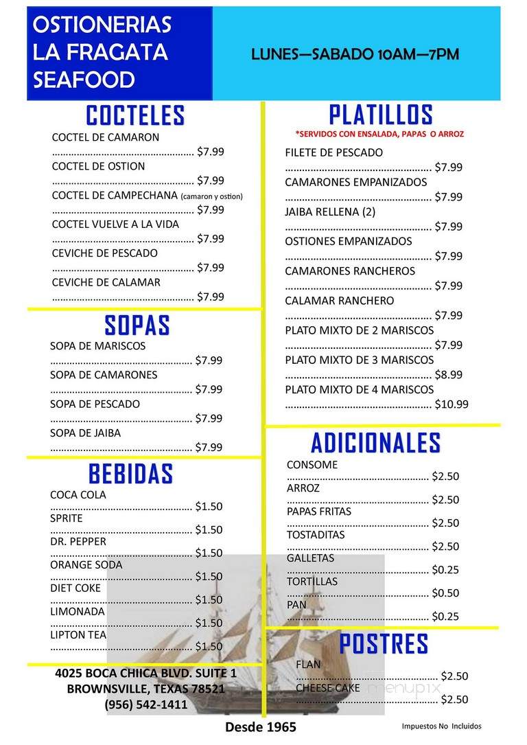La Fragata Oyster Restaurant - Brownsville, TX