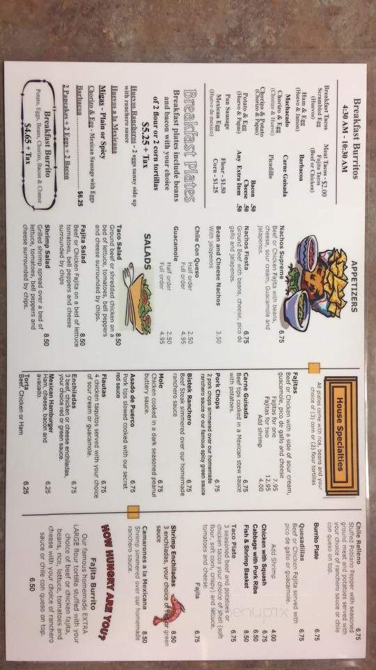 La Gardenia - Texas City, TX menu_pic