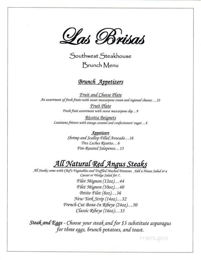 Las Brisas - Lubbock, TX menu_pic