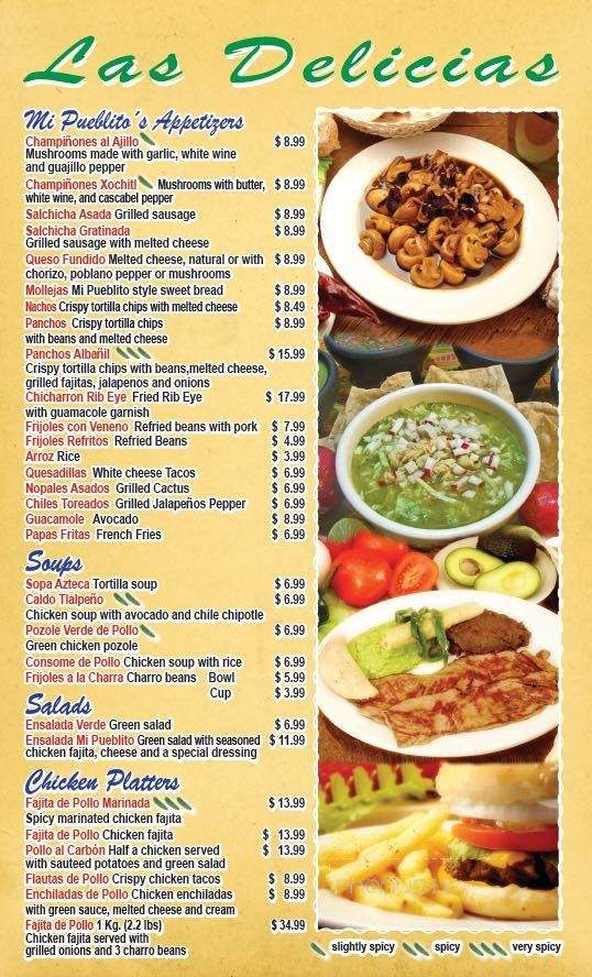 Mi Pueblito Restaurant - Brownsville, TX menu_pic