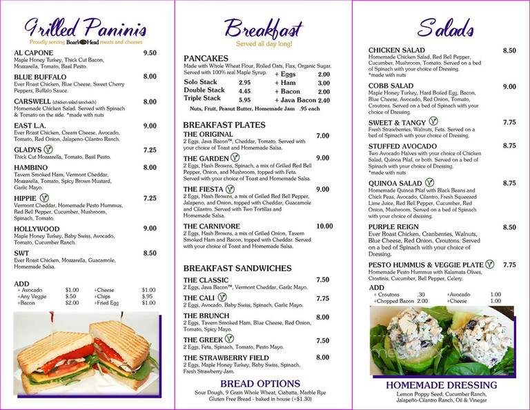 Mocha's Java's At Vlg At South - San Marcos, TX menu_pic