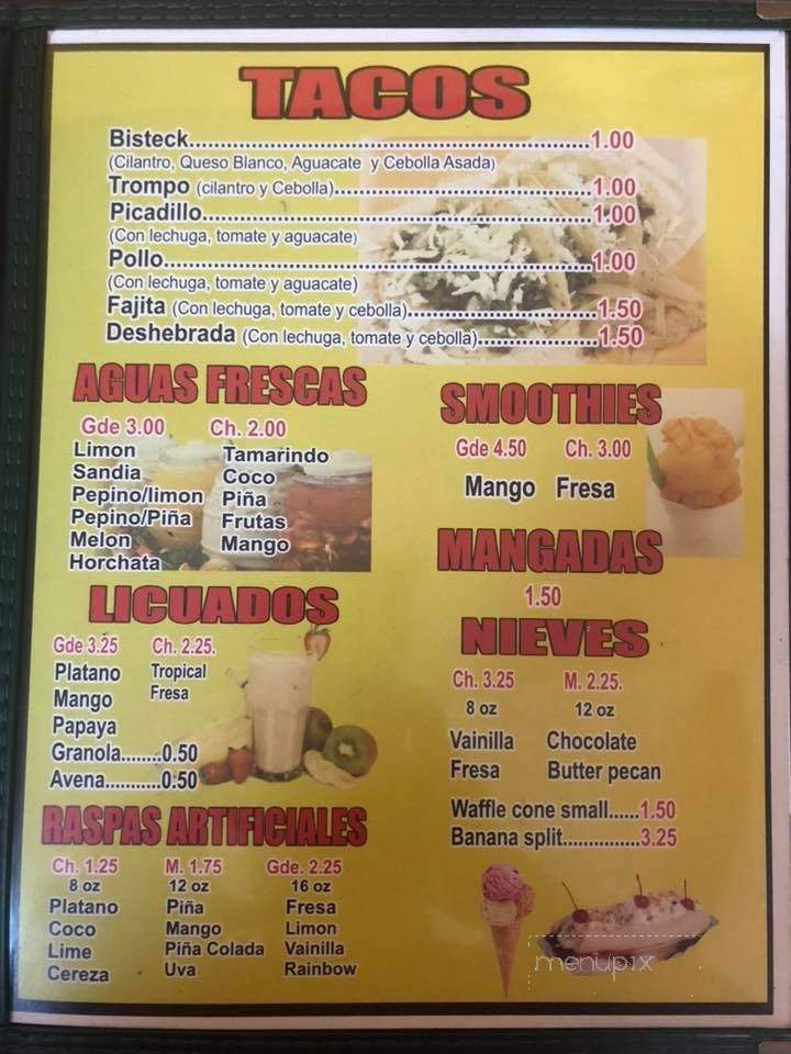 Montelongo Refresqueria - Brownsville, TX menu_pic