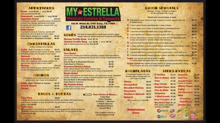 My Estrella - Anna, TX menu_pic