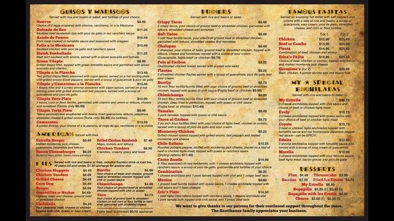 My Estrella - Anna, TX menu_pic