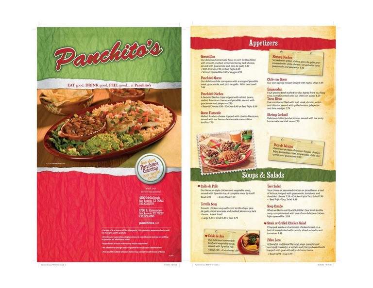 Panchito's Restaurant Cantina - San Antonio, TX menu_pic