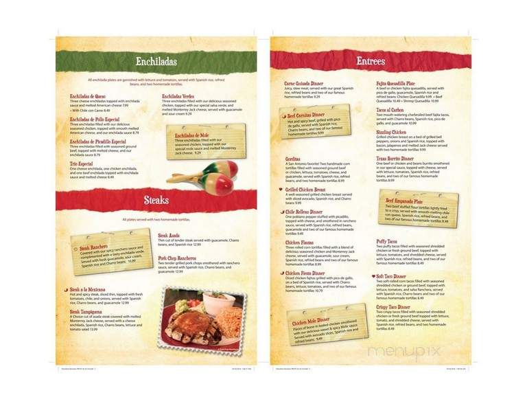 Panchito's Restaurant Cantina - San Antonio, TX menu_pic