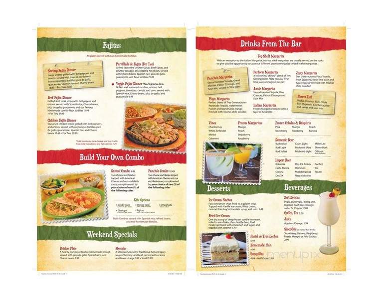 Panchito's Restaurant Cantina - San Antonio, TX menu_pic