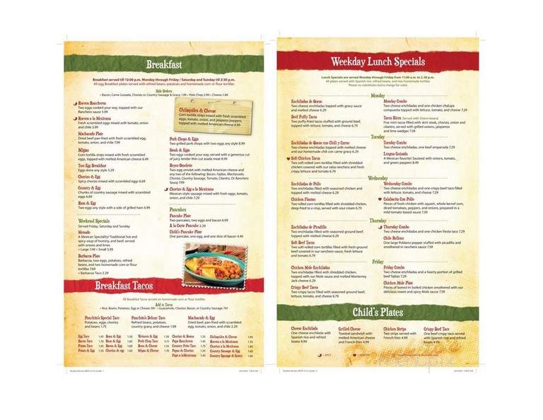 Panchito's Restaurant Cantina - San Antonio, TX menu_pic