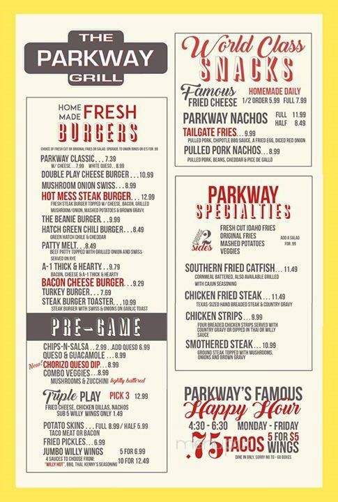 Parkway Grill & Club - Wichita Falls, TX menu_pic