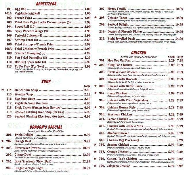 Peking Dragon Restaurant - Desoto, TX menu_pic