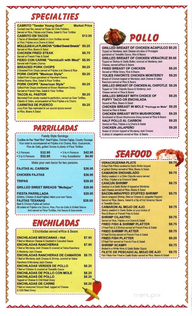 Piedras Negras Cafe - San Antonio, TX menu_pic