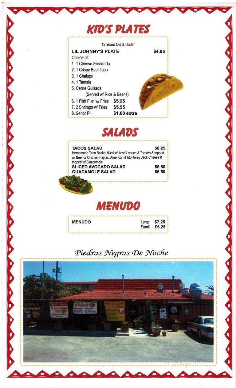 Piedras Negras Cafe - San Antonio, TX menu_pic