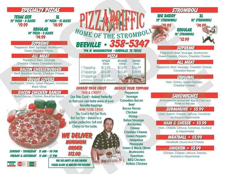 Pizzarriffic - Beeville, TX menu_pic
