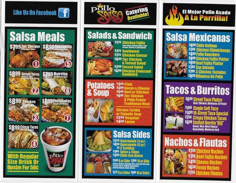 Pollo Salsa - Carrollton, TX menu_pic