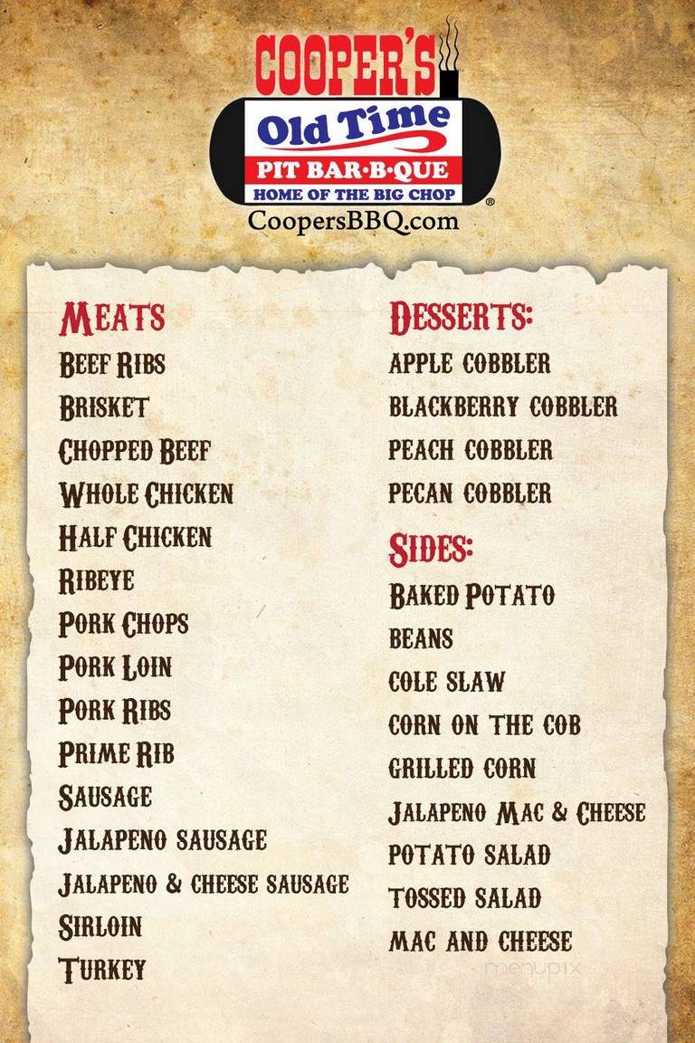 Real Pit Bar-B-Que - New Braunfels, TX menu_pic
