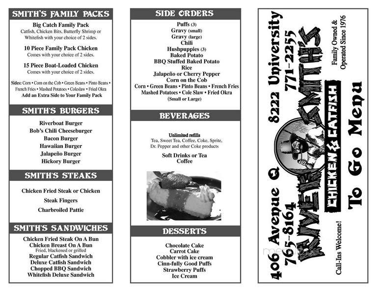 Riversmith's - Lubbock, TX menu_pic