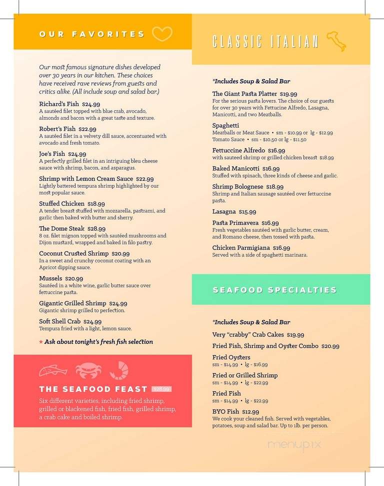 Seafood & Spaghetti Works - Port Aransas, TX menu_pic