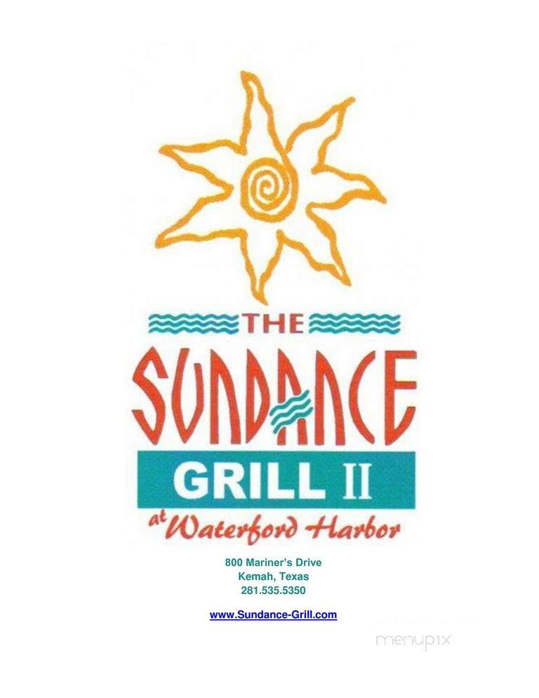 Sundance Grill II - Kemah, TX menu_pic