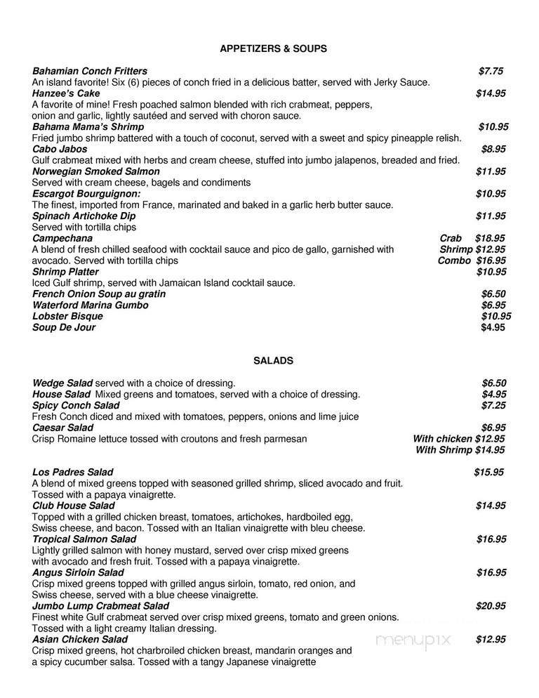 Sundance Grill II - Kemah, TX menu_pic
